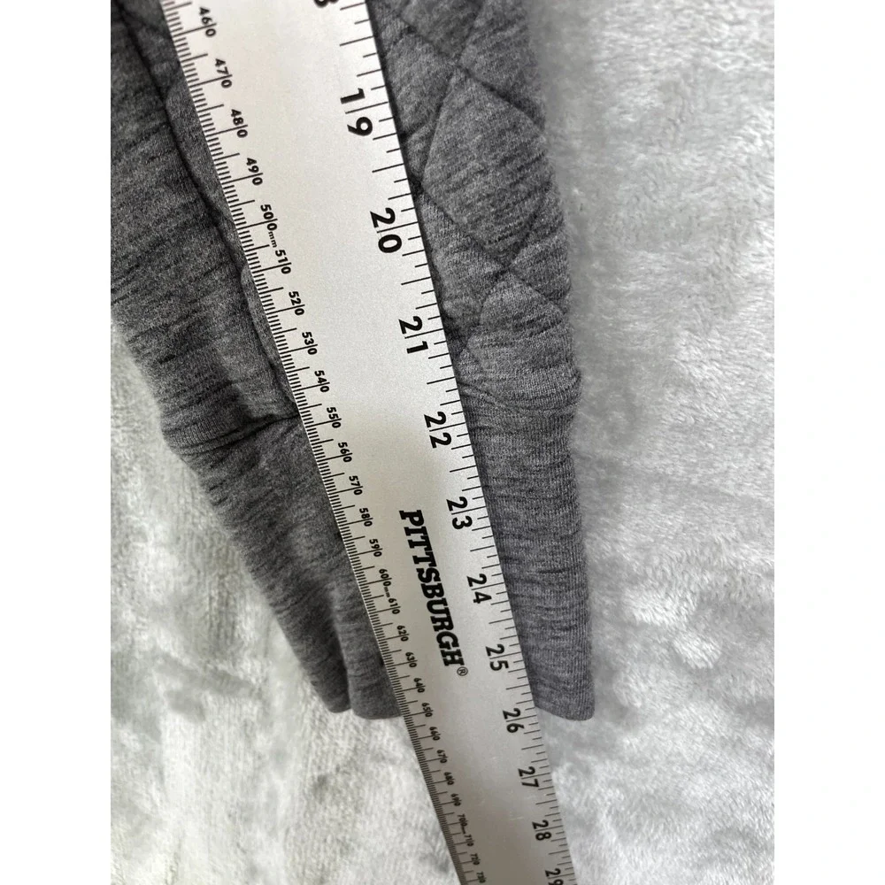 Lululemon Forever Warm Pullover Womens Size 6‎ Gray Quilted 1/4 Zip Lined Chunky